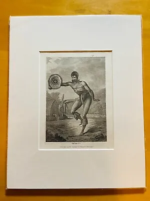$150 • Buy Rare 18th Cent Engraving Hawaii Male Dancer