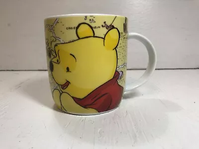 Disney Classic Winnie Pooh Piglet Eeyore Tigger Yellow Hundred Acre Wood Mug Cup • $9.99