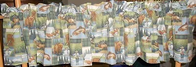 Bear Moose Fish Pines Cabin Lodge Blouson Valance 86 X15 NEW Several Available  • $9.99