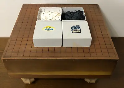Japanese Vintage Old Go-Board Goban IGO Game 17.6×16.1×10.3inch W/ Go Storns • $218