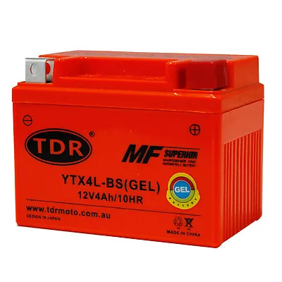 $24.26 • Buy YTX4L-BS GEL Battery For  Scooter Snapper Ride Mowers (Small) ATV Quad Bikes 12v