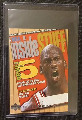 Michael Jordan 1999 Upper Deck Oversized Inside Stuff Retirement Card Bulls C19 • $7