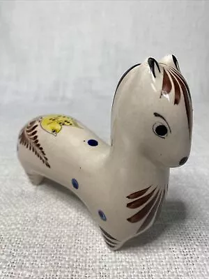 Vintage Beige Tonala Horse Figurine Mexico Burnished Mexican Folk Art Pottery • $18