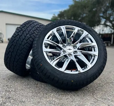 Chrome Silverado Rims Tires 22  Tahoe Suburban Yukon Sierra Denali Escalade NEW • $1995