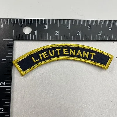 Yellow Letter LIEUTENANT Tab Rank Patch (Possibly Police Fire Or Military)00Q7 • $3.99