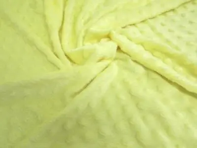 £1.99 • Buy Luxury Supersoft DIMPLE Cuddle Soft Fleece Fabric Material - LEMON YELLOW