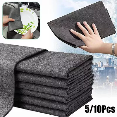 5/10pcs Thickened Magic Cleaning Cloth Streak Free Miracle Cleaning Rag Reusable • $6.97