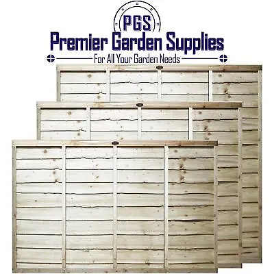 Premier Larch Lap 6ft Wide Garden Fence Panel Treated Timber Sizes 4ft-6ft High • £31.05