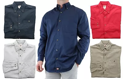 Dickies Men's Work Shirt Button-Down Collar Long-Sleeve Front Pocket WS509BU • $24.99