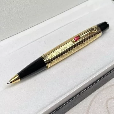 Luxury Bohemia Metal Series Grid Gold-Black Color 0.7mm Ballpoint Pen No Box • $25.92