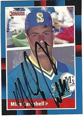 Autographed/Signed 1988 Donruss #30 Mike Campbell Seattle Mariners Tough • $4.69