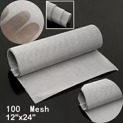 Stainless Steel Woven Wire Mesh Filtration Cloth Metal Fine Filter Screen Sheet. • $12.30