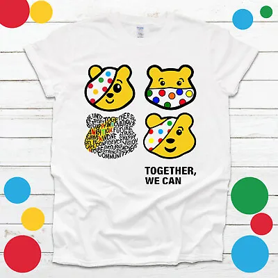 PUDSEY Bear Kids Tshirt Children In Need Raise Spots Spotty School Day T-shirt • £6.99