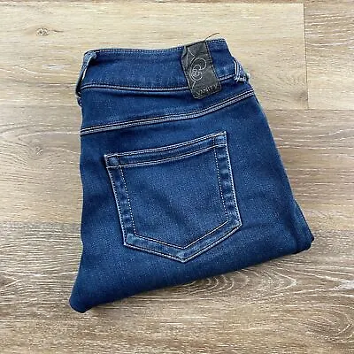 VANITY Slim Fit Skinny Leg Low Rise Blue Denim Jeans Women's Size 28 W 32 L • $14.80