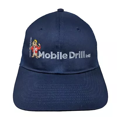 Mobile Drill Men's Snapback Mesh Back Hat Blue Embroidered Logo Polycotton Logo • $20