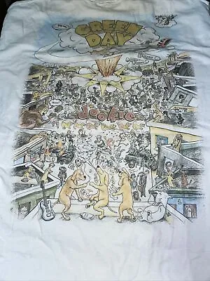 Vintage T Shirt - Green Day Album Dookie All Sport Size XL White Concert Merch • $360