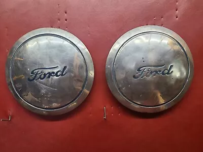 1938 1939 Ford Pickup Truck P4 Dog Dish 10  Poverty Hubcap 1 TON 8 Lug PAIR • $562.50