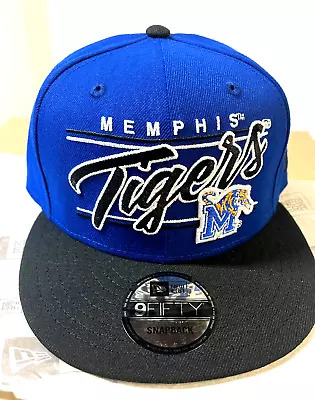 Memphis Tigers NCAA New Era Teamscript 9FIFTY Snapback Hat~Blue/Black • $24.99