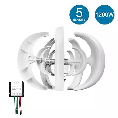 1200W Vertical Wind Power Turbine Generator Kit Wind Charge Controller Device • $294.92