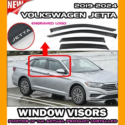 WINDOW VISOR For 2019 → 2024 Volkswagen Jetta / DEFLECTOR VENT SHADE RAIN GUARD • $45.98