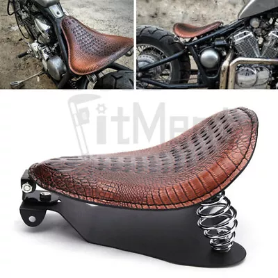 Motorcycle Alligator Bobber Solo Seat Spring W/ Base For Harley Davidson Chopper • $85.38