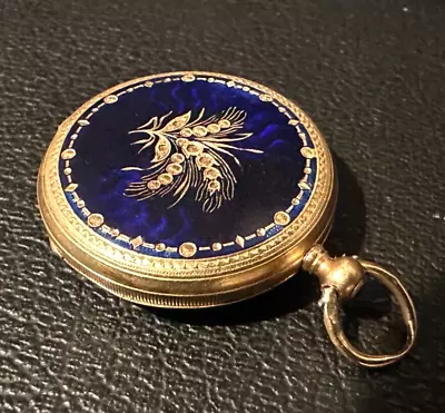 Vacheron Geneve 18k Solid Gold  Key Wind Pocket Watch 30mm Mid 1800s • $750