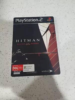 Hitman Blood Money Metal Case Sony Playstation 2 PS2 AUS PAL • $5