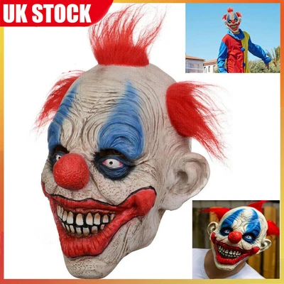 Halloween Creepy Scary Latex Mask Full Face Clown Horror Costumes Party Props UK • £11.90