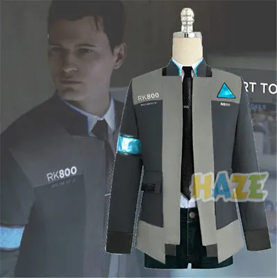 Detroit:Become Human Connor RK800 Cosplay Suit Men Jacket Coat+Blouse+tie Adult • $115.01