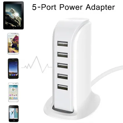 5 Port USB Charger Multi USB Charging Station Dock Desktop Universal US Plug • $9.90