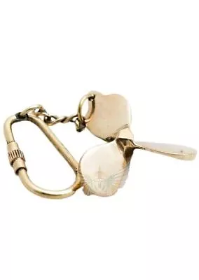 Brass Vintage Nautical Ships Propeller Key Ring Collectible Unique Key Chain • $20.38