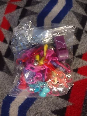 Vtg 80s Bell Charm Necklace New Complete Sealed 90s Summer Clip Plastic Pink • $55