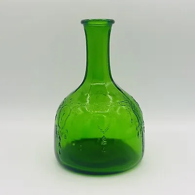 Whitehouse Vinegar Cameo Ballerina Pattern Green Glass Bottle  • $21
