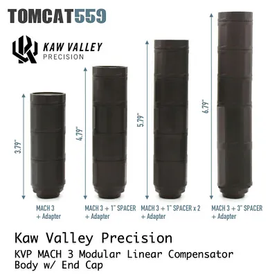 Kaw Valley Precision MACH 3 Modular Linear Compensator Body W/ End Cap  KVP • $62.95