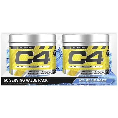 CELLUCOR C4 ID 60 SERVES SERVE PRE WORKOUT C4 ORIGINAL ENERGY X 2 • $79.95