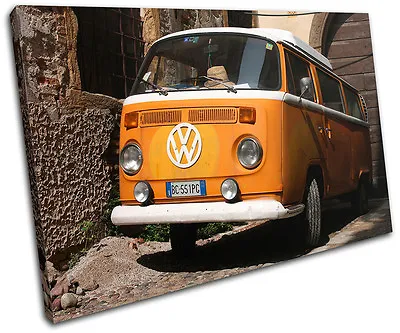 Camper Van Transportation SINGLE CANVAS WALL ART Picture Print VA • £24.99