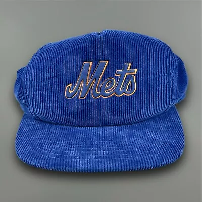 New York Mets Hat MLB Vintage Corduroy UII Snapback Cap Gatorade Pathmark Script • $48.99