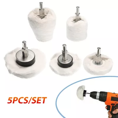 5x Buffing Polishing Pad Mop Wheel Drill Kit For Car Polisher Aluminum Stainless • $18.83