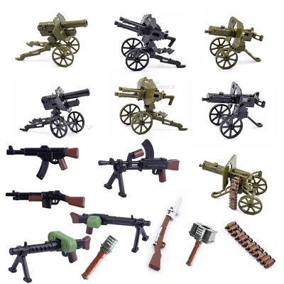 MOC WWII Military Weapon Machine Gun Bullet Chain Artillery Ammo Pack Model Set • $14.22