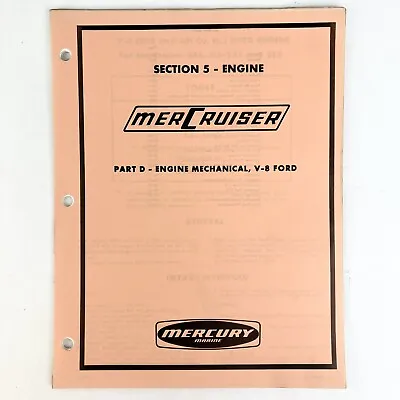1970 Mercury Mercruiser Engine Mechanical V8 Ford Service Manual Part Numbers • $9.99