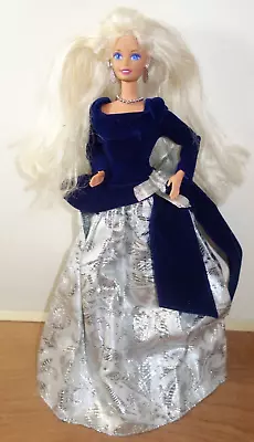 Barbie Holiday Silver  Blue Winter Velvet Avon Doll  • $14.90