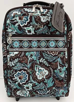 Vera Bradley JAVA BLUE (Retired) 19  Rolling Suitcase Carry On NICE Very Clean • $99.50