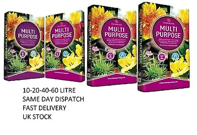 Growmoor Multi-Purpose Compost 10 20 40 60 Litre Bag Plants Flowers Garden Seeds • £6.99