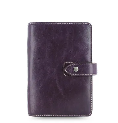 #Filofax Personal Size Malden Organiser Planner Diary Book Purple Leather 025850 • $199.98