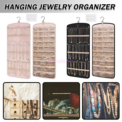 Earrings Hanger Bags Hanging Jewelry Organizer Necklace Display Storage Roll AU • $19