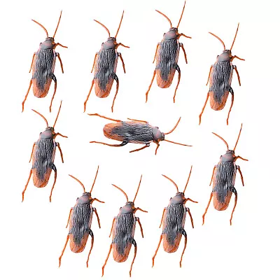 10Pack Prank Funny Magic Trick Joke Special Lifelike Fake Cockroach Roach Toy J • £3.23