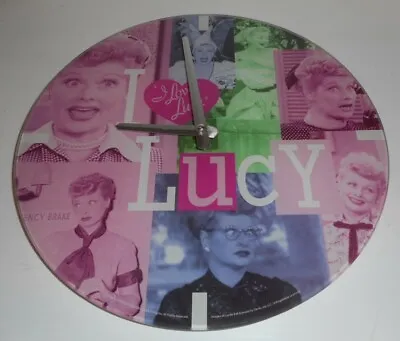  I Love Lucy  Episodes Hanging Wall Clock Battery Operated 12  Diameter Glass • $14.95