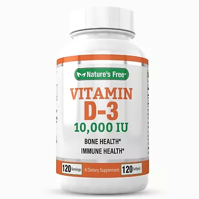 Vitamin D3 10000 IU High Potency 120 Servings 120 Softgels 4 Months+ • $13.95