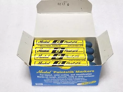 Box Of 12 - Markal 80225 Paintstik Solid Paint Marker Large Tip Blue Color  • $21