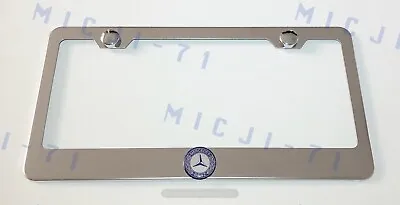 3D Mercedes Benz Emblem Stainless Steel License Plate Frame Rust Free • $16.50